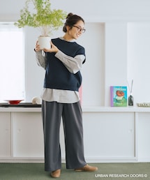 URBAN RESEARCH DOORS | 『仁村紗和さん着用』『UR TECH』完声タックギャザーワイドパンツ(その他パンツ)