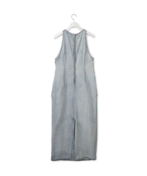 ADAM ET ROPE'（アダムエロペ）の「【AURALEE（オーラリー）】FADED SELVEDGE LIGHT DENIM DRESS（ドレス・レディース・ブルー・1）」の3枚目の写真