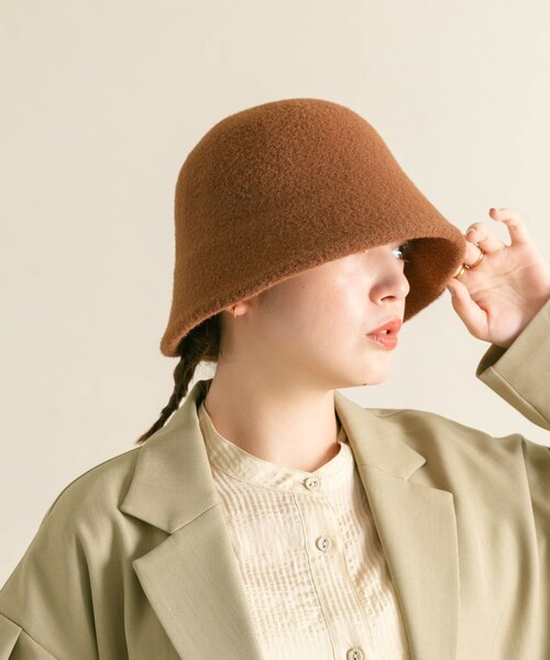 KBF（ケイビーエフ）の「シャギーベルHAT（ハット・レディース・BLACK/YEL BEIGE/BROWN・one）」の12枚目の写真