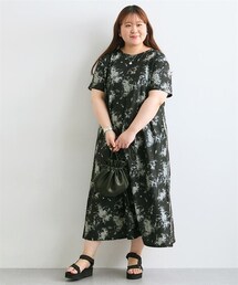 SMILE LAND | ＜大きいサイズ＞ タイダイプリントゆるシルエットカットソーロングワンピース(ワンピース)