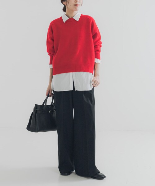 URBAN RESEARCH（アーバンリサーチ）の「ウールブレンドワイドストレートパンツ（その他パンツ・レディース・GRY STRIPE/BLACK・36/38/40）」の10枚目の写真