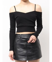 GYDA | カシュクールデザインオフショルトップス(Tシャツ/カットソー)