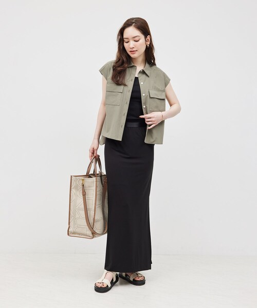 ROPE'（ロペ）の「トリアセジャージーペンシルスカート（スカート・レディース・ブラック/ブルー系・36/38）」の14枚目の写真