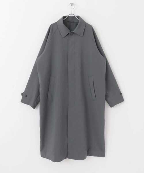 SENSE OF PLACE by URBAN RESEARCH（センスオブプレイスバイアーバンリサーチ）の「『ユニセックス』バルマカーンルーズコート（ステンカラーコート・メンズ・BLACK/BROWN/BLUE・M/L）」の3枚目の写真