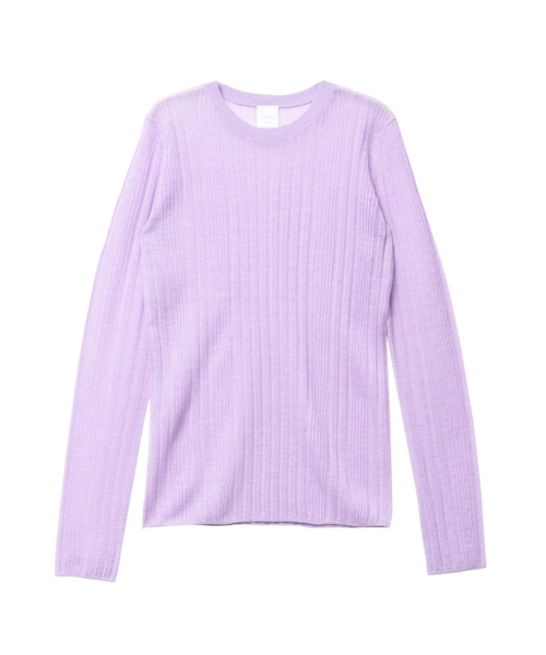 ELENDEEK（エレンディーク）の「SHEER RIB KT（ニット/セーター・レディース・オフホワイト/グレー/ブラック/ピンク/イエロー/アイスブルー/ネイビー/パープル/ラベンダー/ベージュ・F）」の17枚目の写真