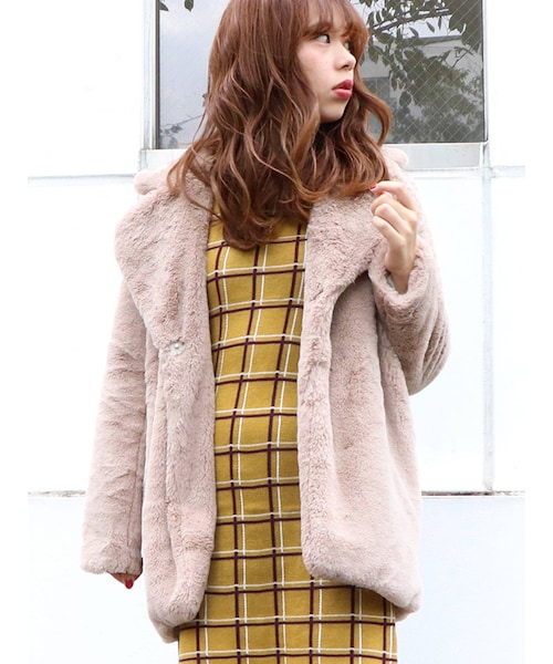 dazzlin（ダズリン）の「【sw】ビックカラーフェイクファーコート