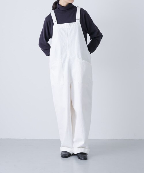 かぐれ（カグレ）の「バッククロスサロペット（サロペット/オーバーオール・レディース・OFF/INDIGO/BLACK・FREE）」の6枚目の写真