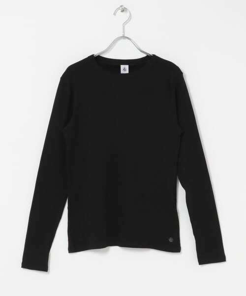 URBAN RESEARCH DOORS（アーバンリサーチドアーズ）の「PETIT BATEAU　クルーネック長袖Tシャツ（Tシャツ/カットソー・レディース・ECUME/BLACK/SMOKING・M）」の2枚目の写真