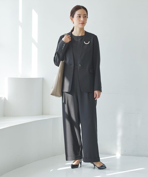 URBAN RESEARCH（アーバンリサーチ）の「『セットアップ対応』ノーカラージャケット（ノーカラージャケット・レディース・NAVY/BLACK・36/38/40）」の19枚目の写真