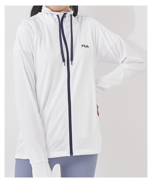 nissen（ニッセン）の「FILA 指穴付スムースラッシュガード（水陸両用・ＵＶカット）（324-671）/フィラ（ラッシュガード・メンズ・ブラック/ピンク/杢ライトグレー/杢ネイビー/ターコイズ/ホワイト/ミント・S/M/L/LL/3L/4L/5L）」の10枚目の写真