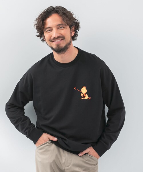 URBAN RESEARCH Sonny Label（アーバンリサーチサニーレーベル）の「OOPS×RYUAMBEコラボスウェット（スウェット・メンズ・サックス/ブラック/ミント・M/L/XL）」の5枚目の写真