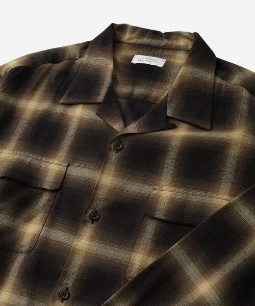 Saturdays NYC（サタデーズ ニューヨークシティ ）の「Marco Ombre Check  LS Shirt（シャツ/ブラウス・レディース・オリーブ/ブルー・L/M/S/XL）」の11枚目の写真