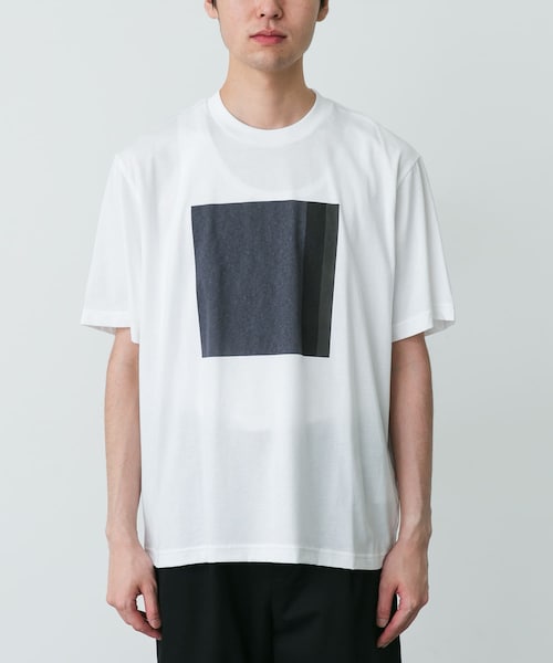 URBAN RESEARCH DOORS(アーバンリサーチドアーズ)の「STILL BY HAND 強撚コットン天竺グラデーションプリントTシャツ(Tシャツ/カットソー・メンズ・WHITE/GREIGE/L/BEIGE・46/48)」の1枚目の写真