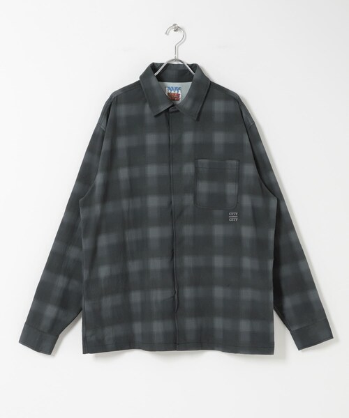 URBAN RESEARCH（アーバンリサーチ）の「CITY COUNTRY CITY　TASLAN NYLON CHECK SHIRT（シャツ/ブラウス・メンズ・BLACK/RED・L/XL）」の11枚目の写真