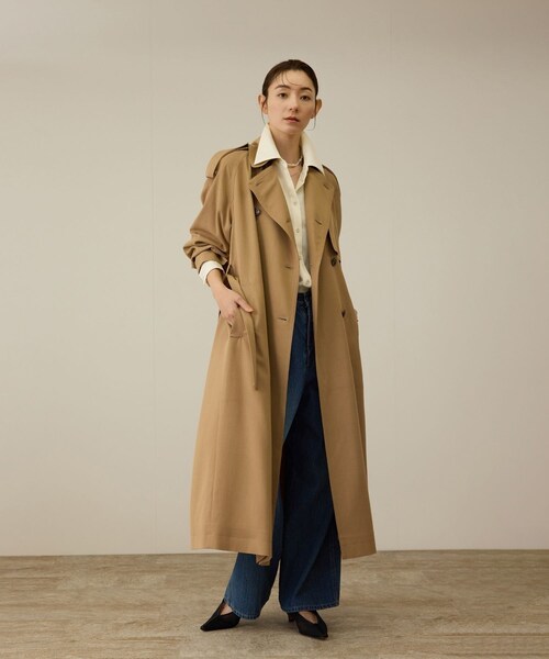 ROPE'(ロペ)の「MANTECO(マンテコ) テンセルウールトレンチコート(トレンチコート・レディース・ベージュ・36/38)」の7枚目の写真