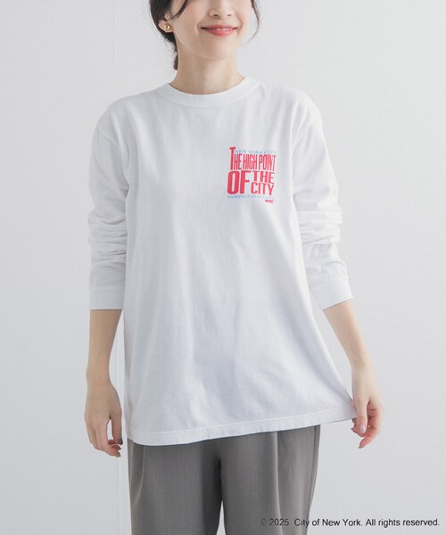 URBAN RESEARCH DOORS(アーバンリサーチドアーズ)の「GOOD ROCK SPEED NYC LONG-SLEEVE SHIRTS(Tシャツ/カットソー・レディース・WHITE・One)」の3枚目の写真