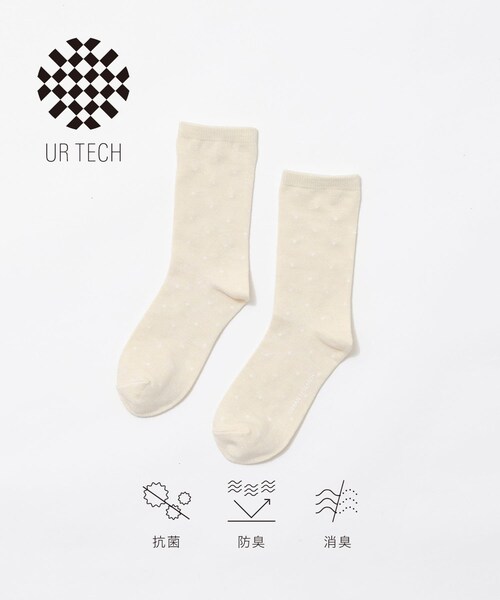 URBAN RESEARCH(アーバンリサーチ)の「『UR TECH』ドットソックス(その他アンダーウェア/インナー・レディース・BLK×OFF/GRY×BLK/NAT×OFF・22-24)」の3枚目の写真