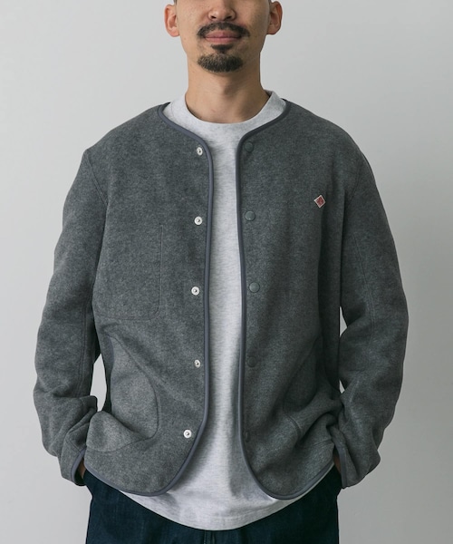 DANTON　FLEECE COLLARLESS JACKET サイズ44 URBAN RESEARCH DOORS（アーバンリサーチドアーズ）の「DANTON FLEECE