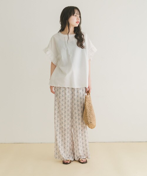 ITEMS URBANRESEARCH（アイテムズ アーバンリサーチ）の「ガライージーワイドパンツ（その他パンツ・レディース・NVY/MNT/WHT・FREE）」の22枚目の写真