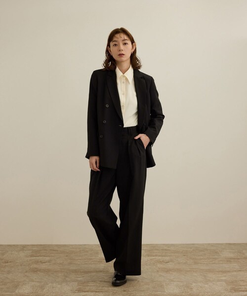 ROPE'（ロペ）の「ウールテーラードジャケット/撥水（テーラードジャケット・レディース・ブラック/ホワイト・36/38）」の18枚目の写真