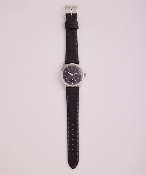 ADAM ET ROPE'（アダムエロペ）の「FLATBACK WRISTWATCH (LEATHER BELT)（アナログ腕時計・メンズ・ゴールド/シルバー・F）」の4枚目の写真