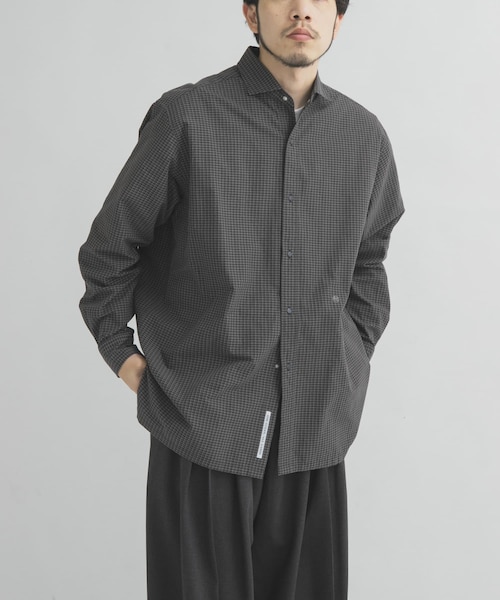 EKAL（エカル）の「nanamica　Micro Plaid Wind Shirts（シャツ/ブラウス・メンズ・Gray(H)/Navy(N)・M/L）」の13枚目の写真
