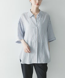URBAN RESEARCH | ハーフスリーブストライプシャツ(シャツ/ブラウス)
