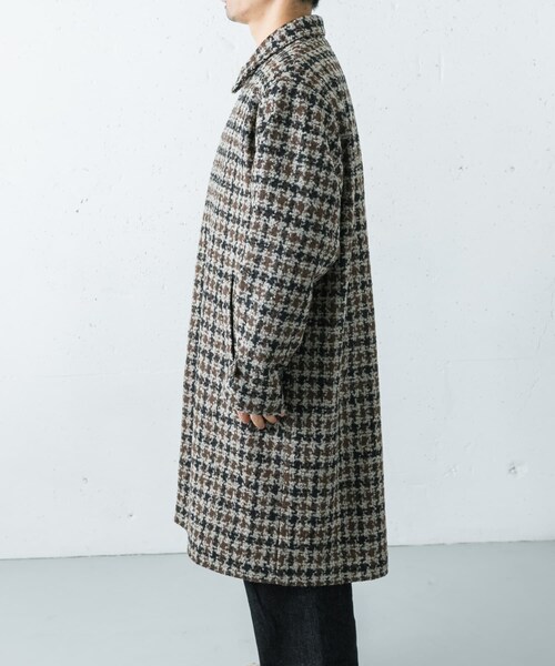URBAN RESEARCH（アーバンリサーチ）の「semoh　Check Coat（ステンカラーコート・メンズ・BEIGE・2）」の5枚目の写真
