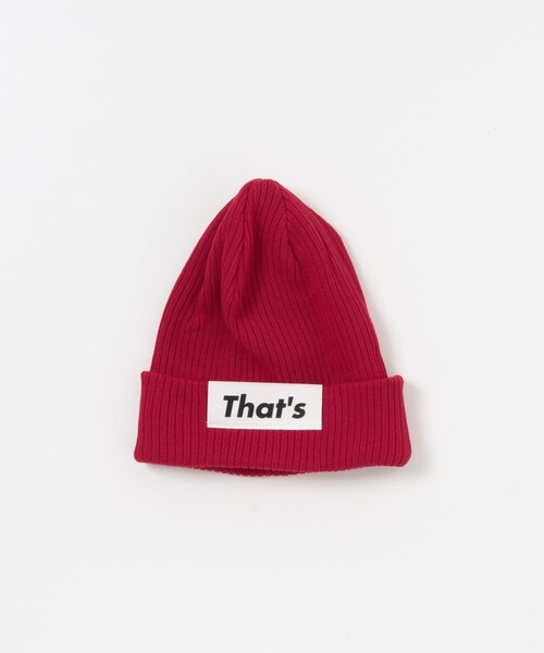 THE GOODLAND MARKET（ザグッドランドマーケット）の「That’s　The Beanie（ニットキャップ/ビーニー・メンズ・CHARCOAL/RED・Free）」の2枚目の写真