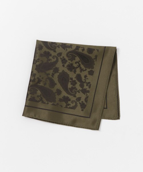 URBAN RESEARCH DOORS（アーバンリサーチドアーズ）の「LIFE STYLE TAILOR　シルクジャガード四面チーフ（ハンカチ/ハンドタオル・メンズ・SILVER/NAVY/BROWN/KHAKI・FREE）」の9枚目の写真