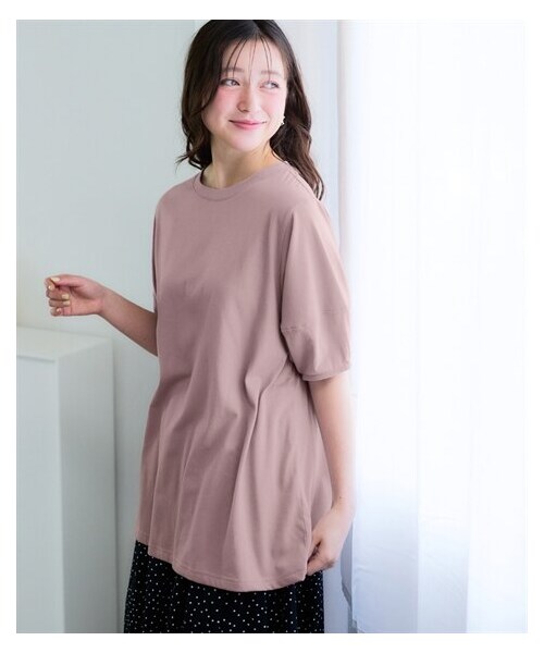 nissen（ニッセン）の「＜大きいサイズ＞【汗染みしにくい】ランタンスリーブチュニック（チュニック・レディース・オリーブグリーン/グレイッシュピンク/黒・L/LL/3L/4L/5L/6L/8L/10L）」の18枚目の写真