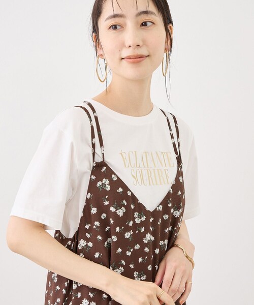 ROPE' PICNIC(ロペピクニック)の「RENUロゴ&フォトアソートプリントTシャツ/UVカット・接触冷感・イージーケア(Tシャツ/カットソー・レディース・ホワイト/ホワイト系・F)」の20枚目の写真