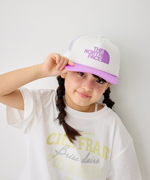 ROPE' PICNIC(ロペピクニック)の「【KIDS】【THE NORTH FACE/ザ・ノースフェイス】Kids logo mesh cap(キャップ・キッズ・ラベンダー系・F)」の3枚目の写真