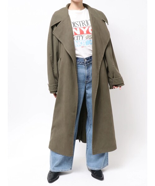 Ungrid（アングリッド）の「ルーズシルエットロングトレンチコート（トレンチコート・レディース・ブラウン/ベージュ/カーキ・F）」の5枚目の写真