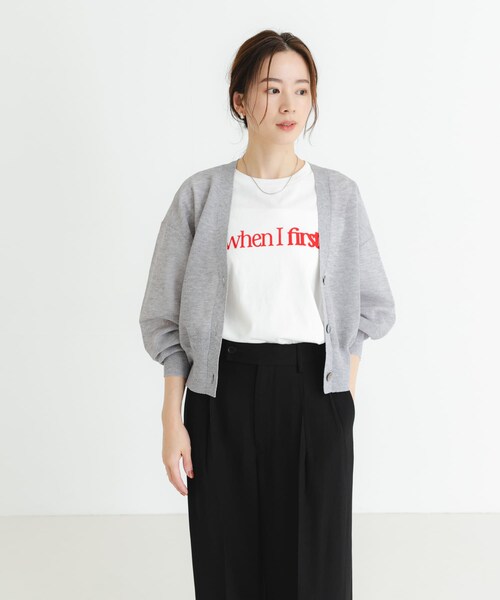 URBAN RESEARCH（アーバンリサーチ）の「new basic　リネン混スポンディッシュニットカーディガン（カーディガン/ボレロ・レディース・GRAY/LIME/BLACK・FREE）」の22枚目の写真