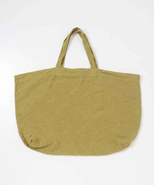 かぐれ（カグレ）の「リネンビッグトートバッグ（トートバッグ・レディース・SMOKE PINK/BEIGE/BLUE GREEN/CHARCOAL/YELLOW KHK・FREE）」の19枚目の写真