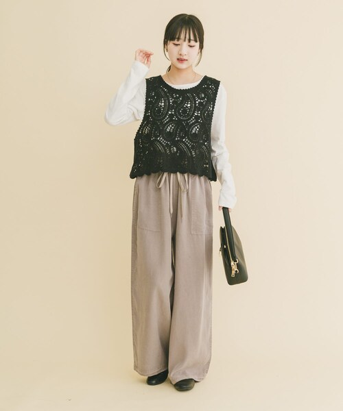 ITEMS URBANRESEARCH（アイテムズ アーバンリサーチ）の「リラクシーイージーパンツ（その他パンツ・レディース・CHA/M.GRY/BRN・Free）」の18枚目の写真