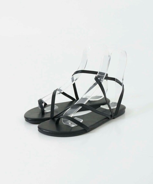 URBAN RESEARCH（アーバンリサーチ）の「アシンメトリーサンダル（サンダル・レディース・MOCHA/IVORY/BLACK/BEIGE/BLUE/KHAKI/GOLD・36/37/38/39）」の2枚目の写真