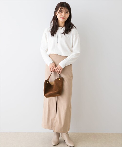 URBAN RESEARCH ROSSO（アーバンリサーチロッソ）の「F by ROSSO　ソフトウォームオーバーロンTEE（Tシャツ/カットソー・レディース・OFF WHITE/BLACK/G/MOCHA・Free）」の9枚目の写真