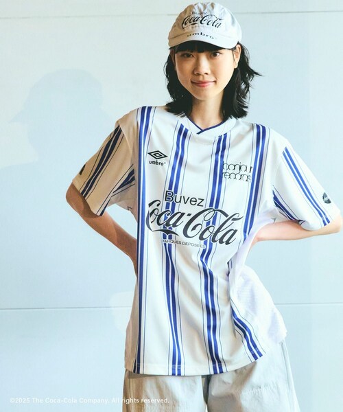 bonjour records（ボンジュールレコーズ）の「【Coca-Cola】UMBRO×bonjour records GAME SHIRTS（ジャージ・レディース・ブラック系/ホワイト系・L/M）」の8枚目の写真