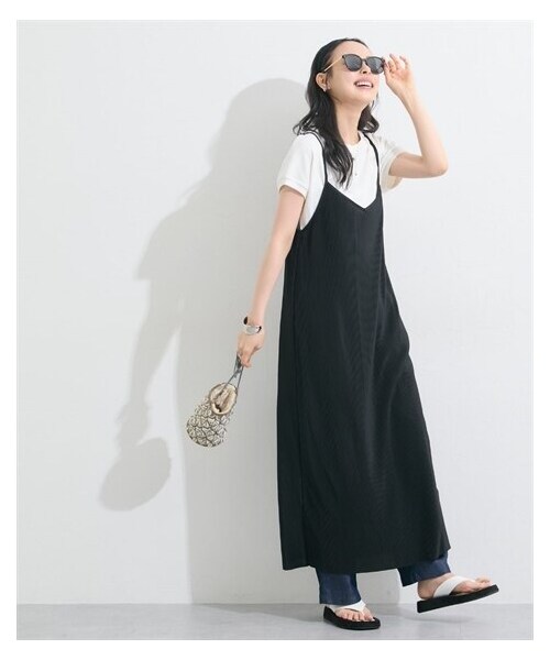 nissen（ニッセン）の「即映えプリーツキャミワンピース＜大きいサイズ有＞（ワンピース・レディース・黒無地/ペイズリー/ダルメシアン・M/L/LL/3L/4L/5L/6L）」の22枚目の写真