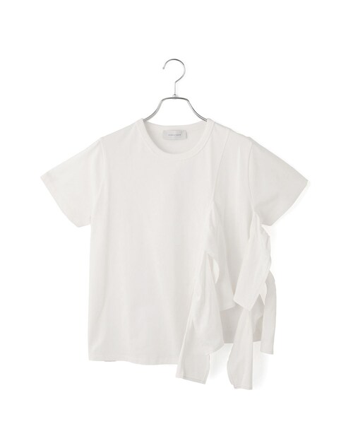 ADAM ET ROPE'(アダムエロペ)の「【サステナブル】リボンプルオーバー/接触冷感/UVカット/吸水速乾(Tシャツ/カットソー・レディース・ホワイト/ダークブラウン/サックス・F)」の22枚目の写真