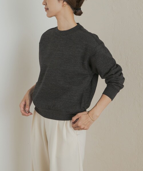 URBAN RESEARCH DOORS（アーバンリサーチドアーズ）の「『別注』Snow Peak Apparel ×DOORS　RecycledCottonSweat（スウェット・レディース・GRAY/BLACK/BROWN・One）」の10枚目の写真