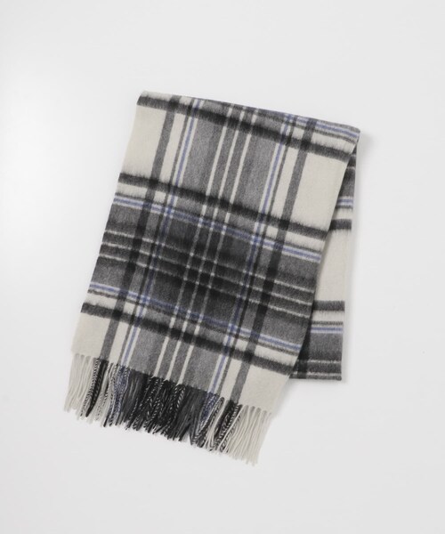 URBAN RESEARCH ROSSO（アーバンリサーチロッソ）の「カシミヤチェックストール（ストール/ショール・レディース・OFF×BROWN/OFF×BLACK・Free）」の4枚目の写真