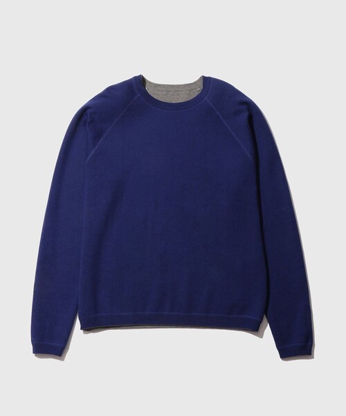 ADAM ET ROPE'(アダムエロペ)の「カシミヤブレンドリバーシブルCNニット(ニット/セーター・メンズ・ブラック系/チャコール/ダークブラウン/ブルー系・L/M)」の19枚目の写真