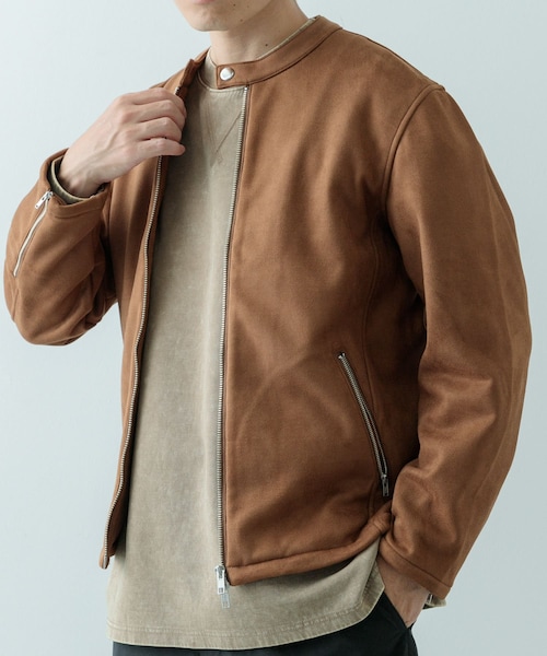 ITEMS URBANRESEARCH（アイテムズ アーバンリサーチ）の「裏フリース F.S. シングル ライダース（ライダースジャケット・メンズ・BLK/BRN/CHA・M/L）」の21枚目の写真