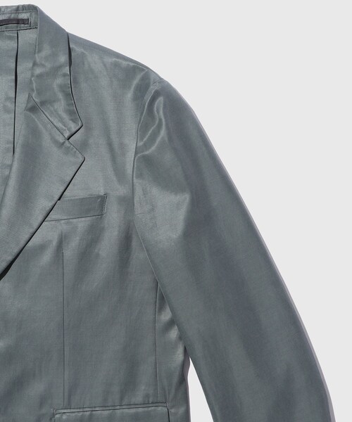 ADAM ET ROPE'（アダムエロペ）の「キュプラコットン　シングルジャケット（テーラードジャケット・メンズ・ブラック/チャコール・L/M）」の11枚目の写真