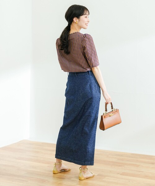 URBAN RESEARCH（アーバンリサーチ）の「綿麻デニムタイトスカート（デニムスカート・レディース・INDIGO/L.BLUE・36/38）」の20枚目の写真