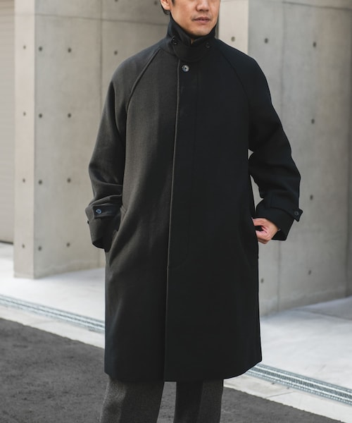 URBAN RESEARCH DOORS（アーバンリサーチドアーズ）の「ウールメルトンステンカラーコート（ステンカラーコート・メンズ・CHECK/CHARCOAL/BLACK・M/L）」の11枚目の写真