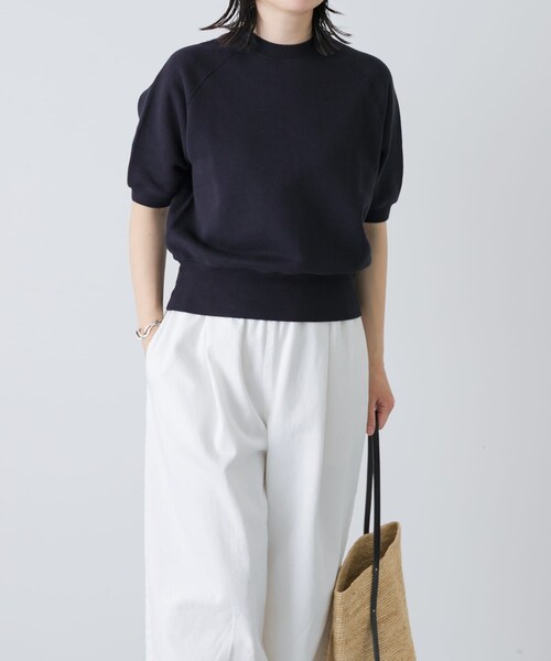 かぐれ（カグレ）の「コットンリヨセル半袖スウェット（スウェット・レディース・LIGHT GRAY/OATMEAL/NAVY・Free）」の22枚目の写真